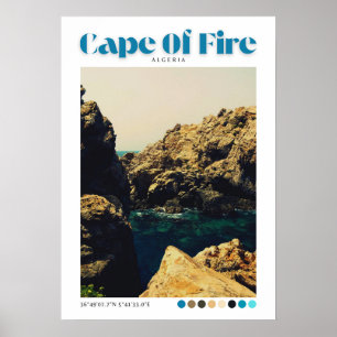 Cape of Fire Strand Küste Ufer Jijel, Algerien Poster