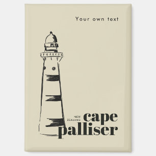 Cape Palliser Neuseeland gekritzelter Leuchtturm Magnet