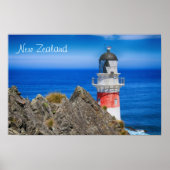 Cape Palliser Neuseeland Leuchtturm Poster (Vorne)