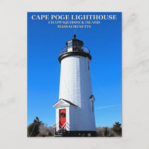 Cape Poge Leuchtturm, Massachusetts Postkarte