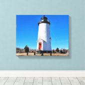 Cape Poge Lighthouse, Massachusetts Canvas Print Leinwanddruck (Insitu (Holzboden))