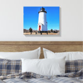 Cape Poge Lighthouse, Massachusetts Canvas Print Leinwanddruck (Insitu (Schlafzimmer))