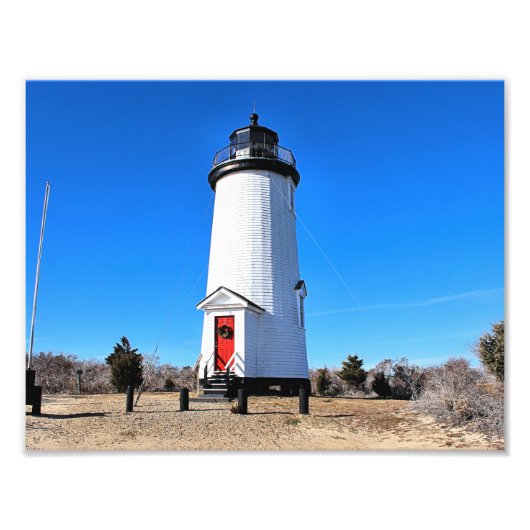 Cape Poge Lighthouse, Massachusetts Chappaquiddick Fotodruck (Vorne)