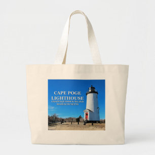 Cape Poge Lighthouse, Massachusetts Chappaquiddick Jumbo Stoffbeutel