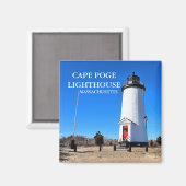 Cape Poge Lighthouse, Massachusetts Magnet (Vorderseite/Rückseite)