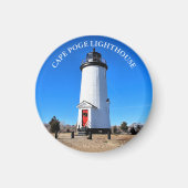 Cape Poge Lighthouse, Massachusetts Round Magnet (Vorne)