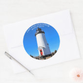 Cape Poge Lighthouse, Massachusetts Round Sticker (Umschlag)