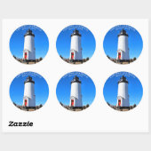 Cape Poge Lighthouse, Massachusetts Round Sticker (Blatt)