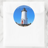 Cape Poge Lighthouse, Massachusetts Round Sticker (Tasche)