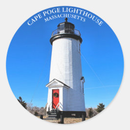 Cape Poge Lighthouse, Massachusetts Round Sticker