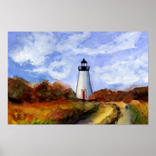 Cape Pogue Lighthouse Poster - Martha's Vineyard (Vorne)