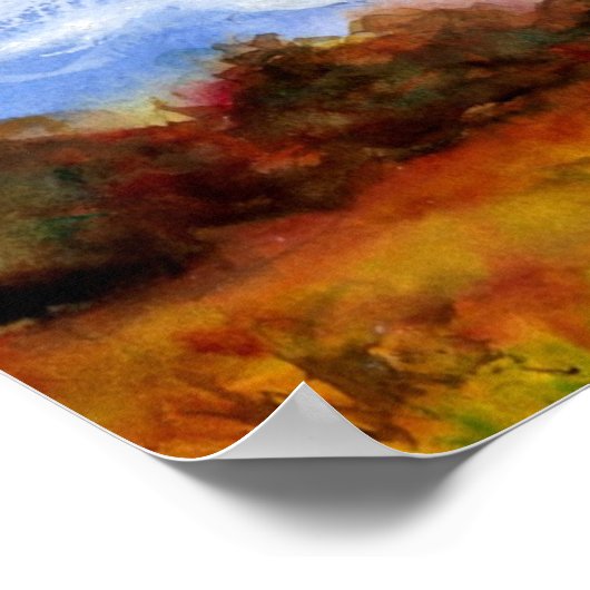 Cape Pogue Lighthouse Poster - Martha's Vineyard (Ecke)