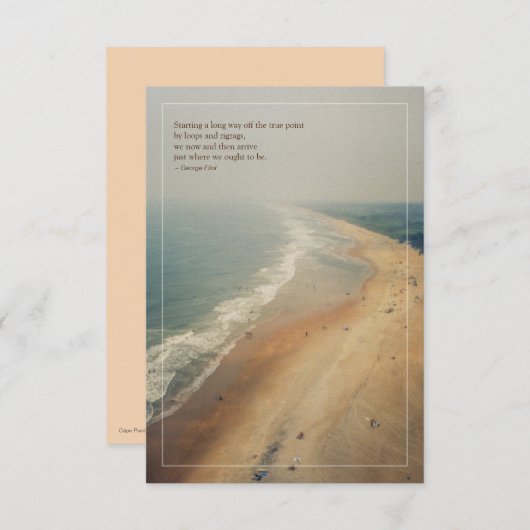 Cape Point (Insel Hatteras) Petite Foto Karte (Vorne/Hinten)