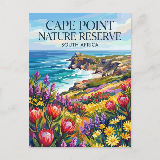 Cape-Point-Naturreservat Südafrika Postkarte (Vorderseite)