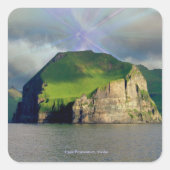 Cape Promontory Quadratischer Aufkleber (Vorderseite)