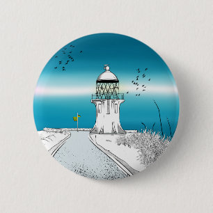 Cape Reinga Lighthouse Neuseeland Button
