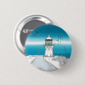 Cape Reinga Lighthouse Neuseeland Button (Vorne & Hinten)