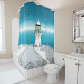 Cape Reinga Lighthouse Neuseeland Duschvorhang (Beispiel)