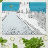 Cape Reinga Lighthouse Neuseeland Geschirrtuch (Gefaltet)