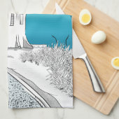 Cape Reinga Lighthouse Neuseeland Geschirrtuch (Viertel Falte)