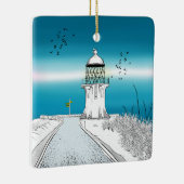 Cape Reinga Lighthouse Neuseeland Keramikornament (Rechts)
