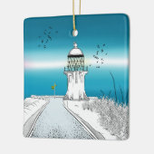 Cape Reinga Lighthouse Neuseeland Keramikornament (Links)