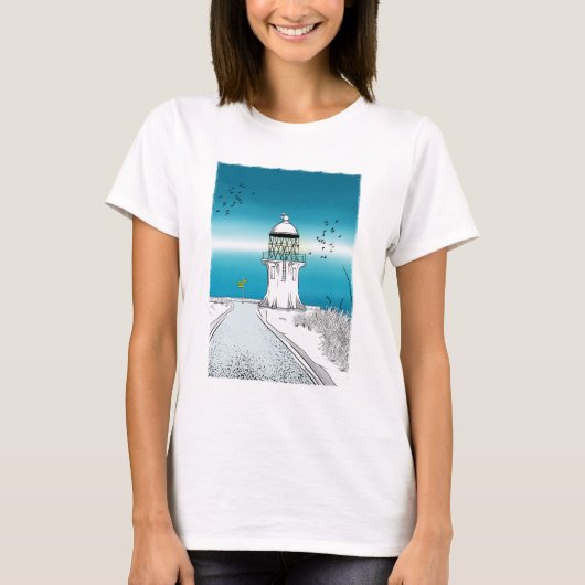 Cape Reinga Lighthouse Northland NZ T-Shirt (Vorderseite)