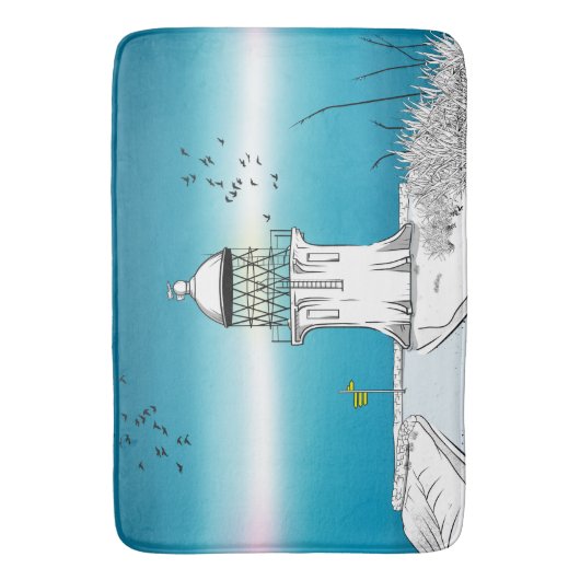 Cape Reinga Lighthouse NZ Badematte (Vorderseite Vertikal)