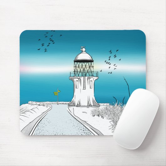 Cape Reinga Lighthouse NZ Mousepad (Mit Mouse)