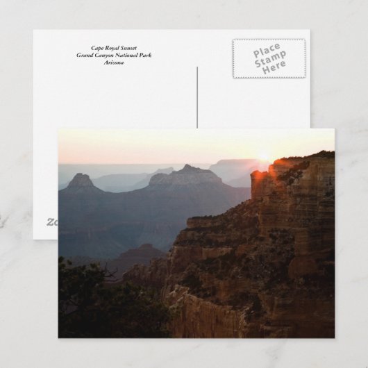 Cape Royal Sunset Postkarte (Vorne/Hinten)