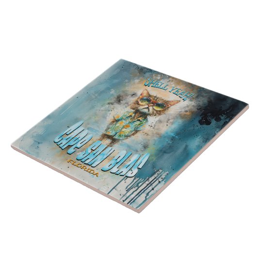 Cape San Blas Florida Beach Cat Fliese (Seite)