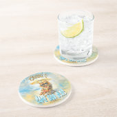 Cape San Blas Florida Beach Lounges Katze Getränkeuntersetzer (Seite)