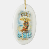 Cape San Blas Florida Beach Lounges Katze Keramik Ornament (Rechts)