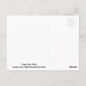 Cape San Blas Leuchtturm Postkarte (Rückseite)