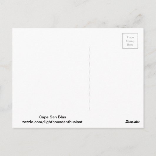 Cape San Blas Leuchtturm Postkarte (Rückseite)