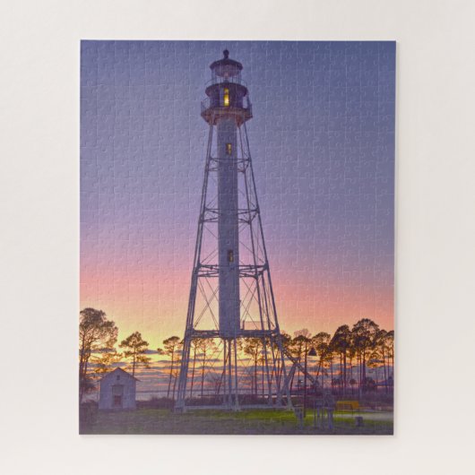 Cape San Blas Lighthouse, Port St. Joe, Sunset Puzzle (Vertikal)