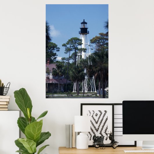 Cape San Blas Lighthouse Poster (Heimbüro)