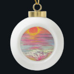 Cape San Blas Sunset Beach Keramik Kugel-Ornament<br><div class="desc">Ein schöner und farbenfroher Sonnenuntergang am Strand von Cape San Blas Florida aus einem originellen Bild!</div>