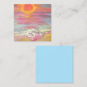 Cape San Blas Sunset Beach Quadratische Visitenkarte (Vorne/Hinten)