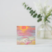 Cape San Blas Sunset Beach Quadratische Visitenkarte (Stehend Vorderseite)