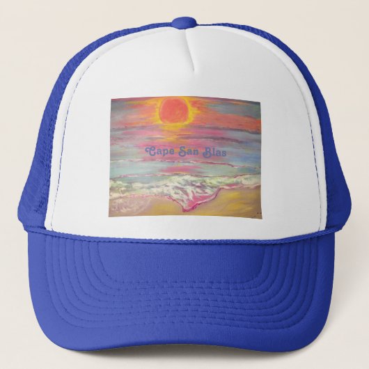 Cape San Blas Sunset Beach Truckerkappe (Vorderseite)