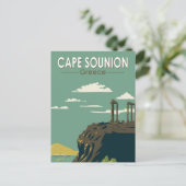 Cape Sounion Griechenland Reisen Vintag Postkarte (Stehend Vorderseite)