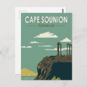 Cape Sounion Griechenland Reisen Vintag Postkarte (Vorne/Hinten)