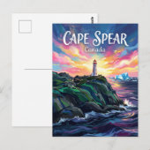 Cape Spear Leuchtturm Kanada Postkarte (Vorne/Hinten)