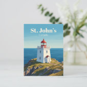 Cape Spear Leuchtturm Kanada Postkarte (Stehend Vorderseite)