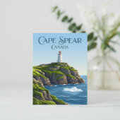 Cape Spear Leuchtturm Kanada Postkarte (Stehend Vorderseite)