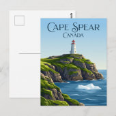 Cape Spear Leuchtturm Kanada Postkarte (Vorne/Hinten)