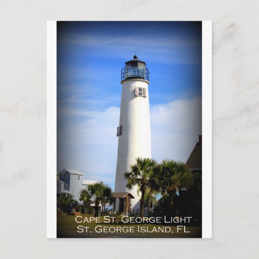 CAPE ST. GEORGE LIGHTHOUSE - ST. GEORGE ISLAND, FL POSTKARTE (Vorderseite)