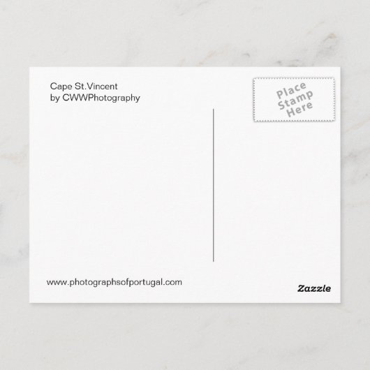 Cape St.Vincent Postkarte (Rückseite)