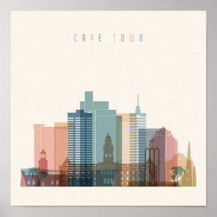 Cape Town, Africa   City Skyline Poster